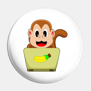 Monkey Banana Laptop Pin