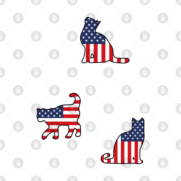 American Flag Cat Pack by EpicMums