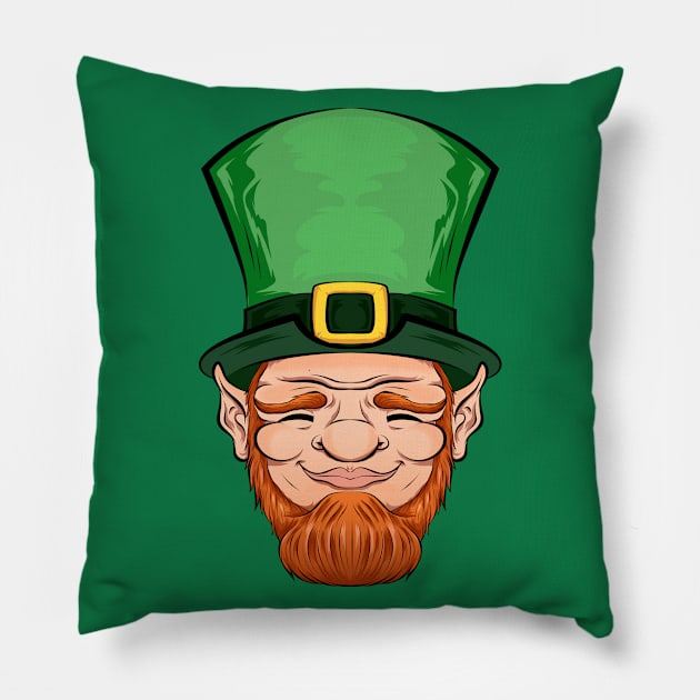 leprechaun funny st patrick day Pillow by the house of parodies