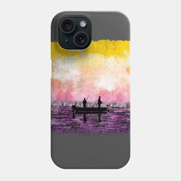 Night Fishing - Autumn Hue Phone Case by MerlinArt