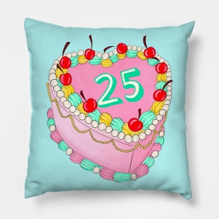 25th Birthday cake Pillow