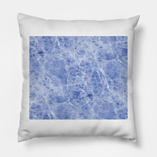 Juliette blue marble Pillow by marbleco