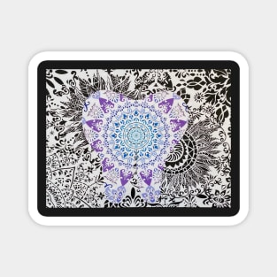 Purple tooth mandala Magnet