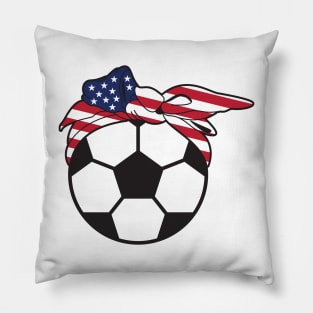 Messy Bun Soccer Pillow
