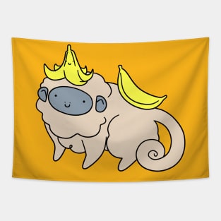 Fluffy Banana Monkey Tapestry