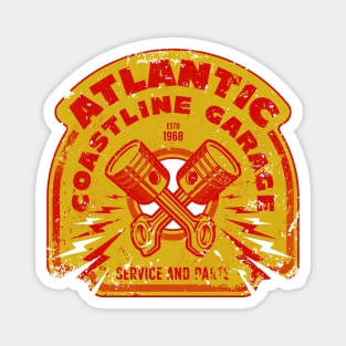 Atlantic coastline garage retro logo Magnet