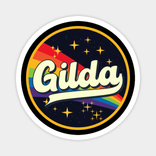 Gilda // Rainbow In Space Vintage Style Magnet