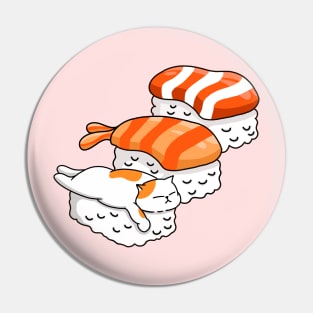 Cat and Sushi Pin