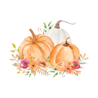 Pumpkins drawing watercolor , special thanksgiving T-Shirt