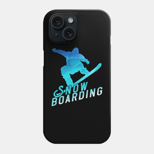 Retro Look Snowboarder, Snowboarding Motive Phone Case by MarkusShirts