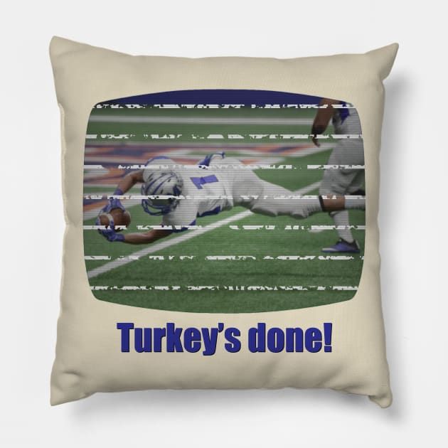 Funny Retro Thanksgiving (light variant) Pillow by GloopTrekker