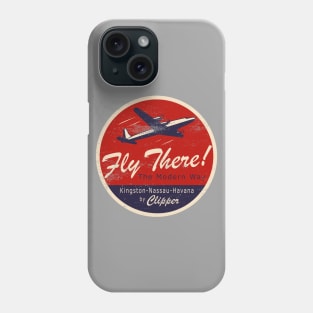 Vintage Air Travel - Fly There! The Modern Way (distressed) Phone Case