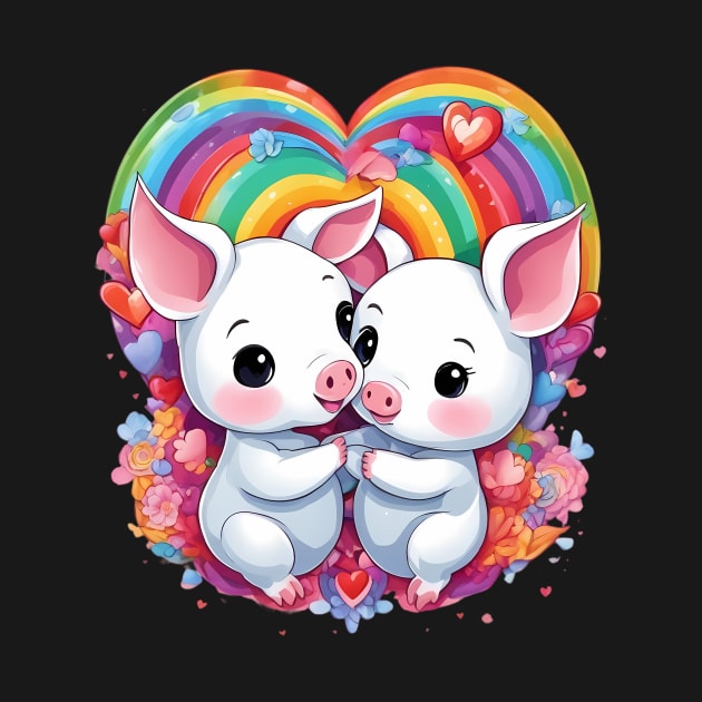 Love Rainbow Baby Pig by animegirlnft