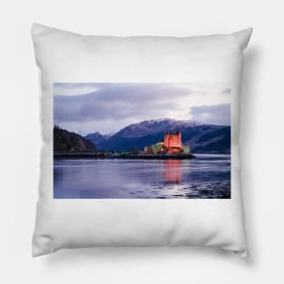 Eilean Donan Castle in winter Pillow