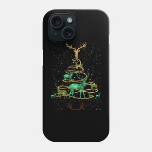 Deer Buck Hunting Holiday Christmas Tree Phone Case