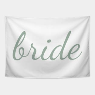 Bride Sage Green Cursive Tapestry