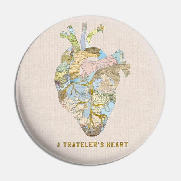 A Traveler's Heart Pin by BiancaGreen