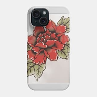 Red Peony Phone Case