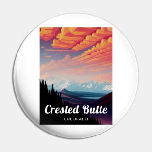 Crested Butte Colorado United States ski Pin