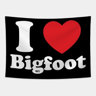 I Love Bigfoot Tapestry