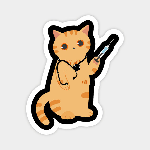 doctor cat Magnet by Amadej