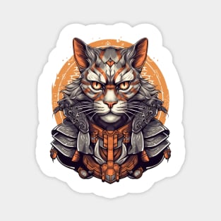 Cat samurai Magnet