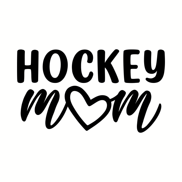 Hockey Mom Heart Black by LaurenElin