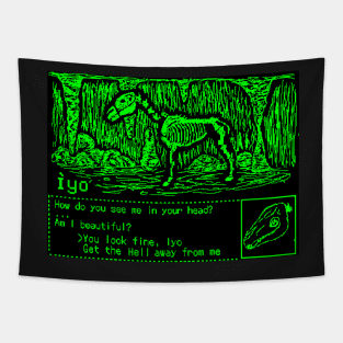 Insecure Skeleton Horse Tapestry