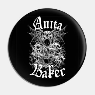 Anita Baker Sweet Love Metal Illustration Skull Horror Pin