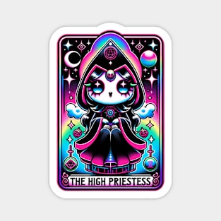 The High Priestess Tarot Card Kawaii Cute Pastel Goth Magnet