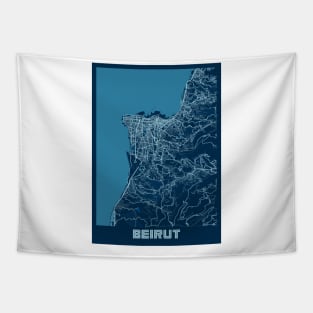 Beirut - Lebanon Peace City Map Tapestry