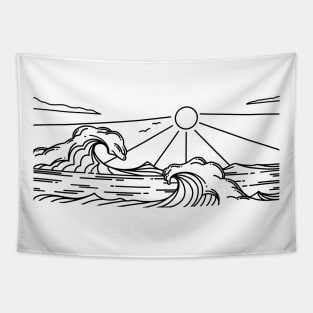 Enjoy The Waves Tapestry