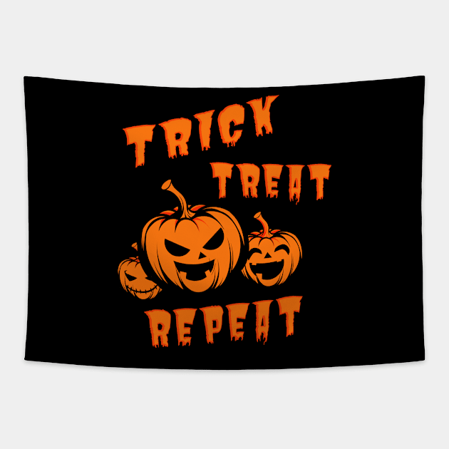 Halloween Gift Funny Saying Horror Pumpkin Tapestry by Foxxy Merch