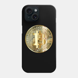 Golden Bitcoin Coin T-Shirt Bitcoin Investor Logo Crypto Fan Phone Case