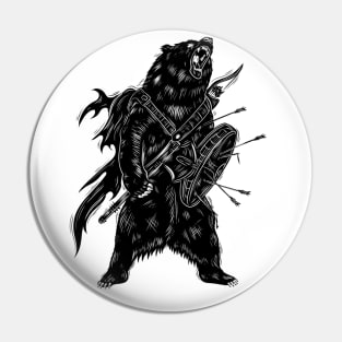 Grizzly Warrior Pin