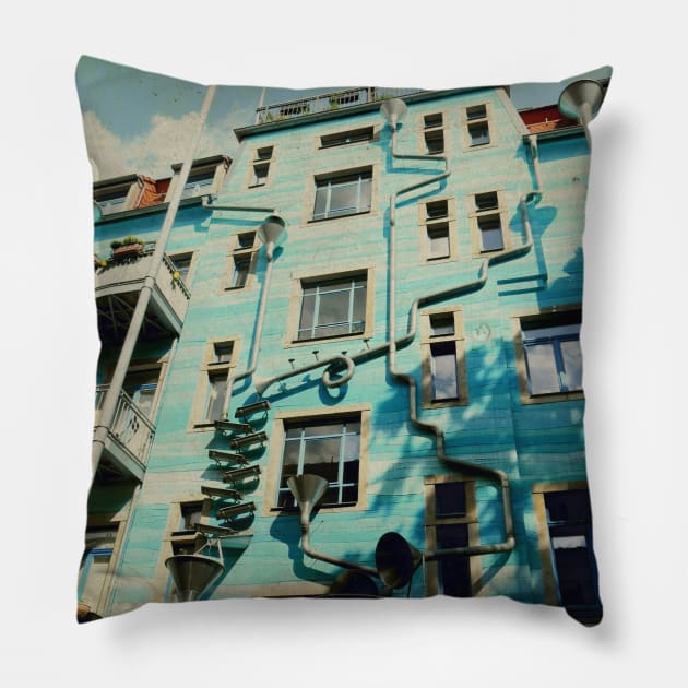 Dresden Germany sightseeing trip photography from city scape Europe trip Pillow by BoogieCreates