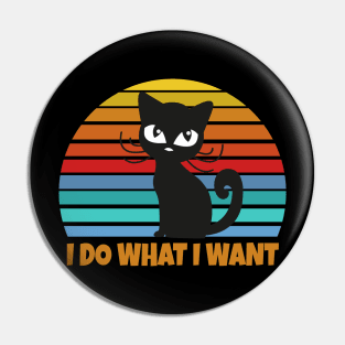 Vintage Black Cat Lover Pin