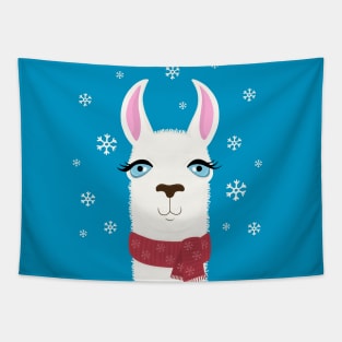 Xmas Llama Tapestry