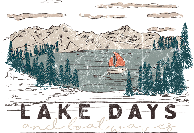 Lake Days Kids T-Shirt by LifeTime Design