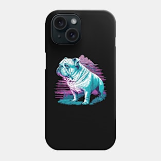 Vaporwave Bulldog Phone Case