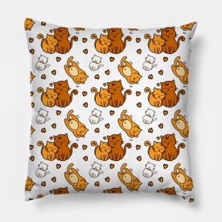 Cheeky Witch® Cute Orange Cats Pattern Cat Lovers Pillow
