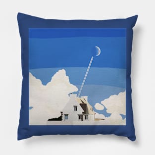 Crescent moon over Finistere Pillow