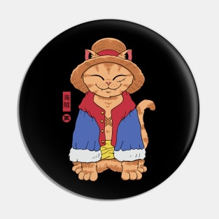 Straw Hat Cat Pin