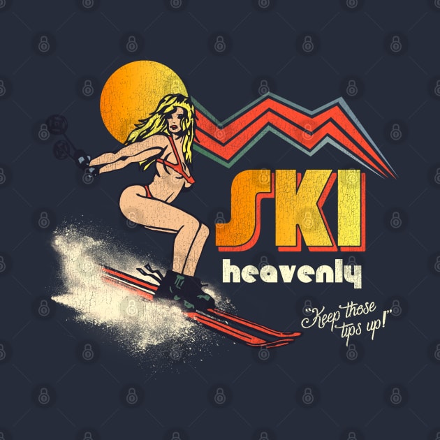 Ski Heavenly 70s/80s Retro Souvenir Style Skiing by darklordpug