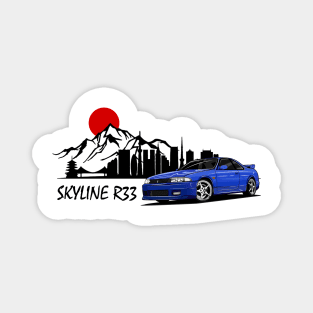 Nissan Skyline r33 GTR, JDM Car Magnet