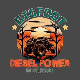 Vintage Bigfoot Monster Truck design T-Shirt