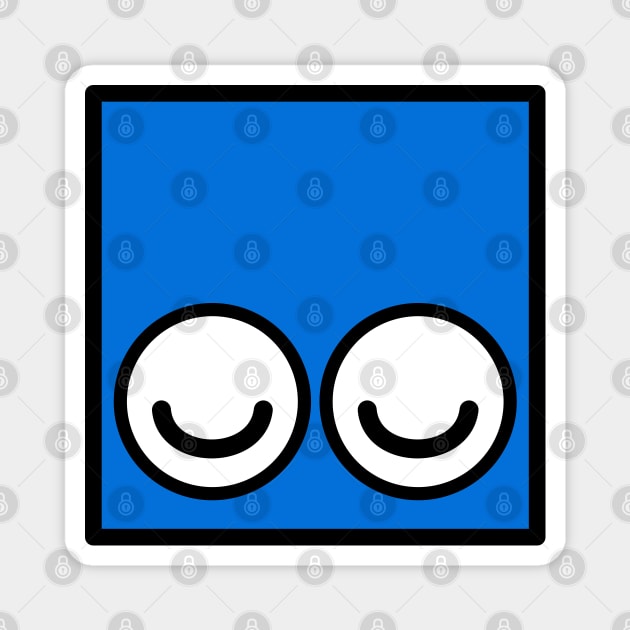 Kubi - the square emoticons - DaBaDee, the sleeping face Magnet by LiveForever