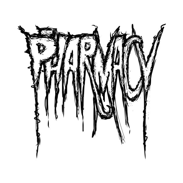 Heavy Metal Pharmacy | Black Graphic by RxBlockhead