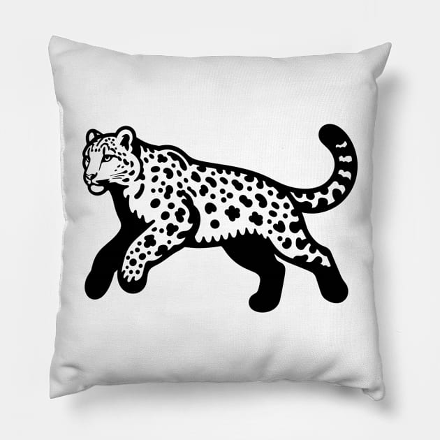 Snow Leopard Pillow by KayBee Gift Shop