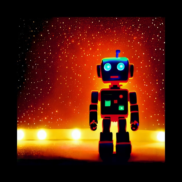 Little Robot looking forward to Christmas by ArtificialBeaux